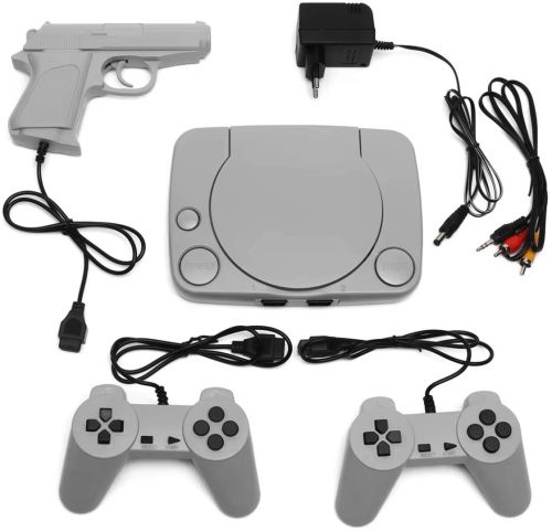 Ретро приставка під виглядом Ps1 Super 8bit Game TY-368 16 ігор, ігрова консоль 8 біт з двома джойстиками і пістолетом для телевізора LH-999