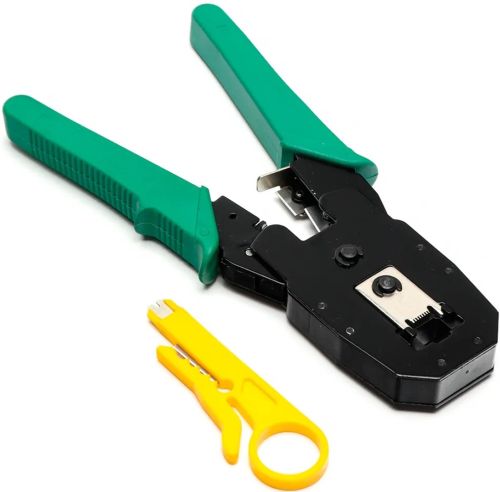 Кліщі для обтиску і зачистки проводів rj45 OB - 315 інструмент обтискні кліщі, стрипер для мережевого кабелю, Інтернету, знімач ізоляції оптоволокна