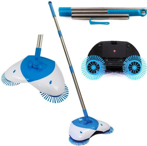 Механическая швабра веник Hurricane Spin Broom M24 универсальная щётка с телескопической ручкой 110 см для сухой уборки пола с эффектом пылесоса