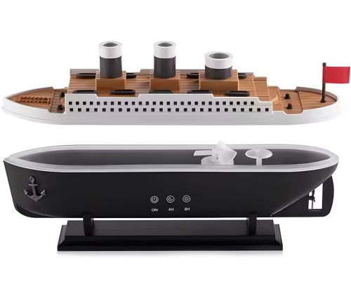 Ультразвуковий зволожувач повітря Jellyfish Aroma Diffuser M-9670-2 аромадифузор Титанік з таймером, RGB підсвічуванням і пультом управління 250 мл