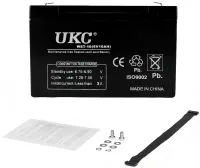 Акумуляторна батарея UKC 6V 10Ah WST-10 універсальний свинцево-кислотний акумулятор 6В 10Ач для торгового обладнання та іграшок