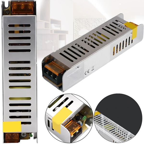 Імпульсний блок живлення Metal Long 12V 35A 420W S-420 - 12 мережевий адаптер з пасивним охолодженням для світлодіодних LED ламп в металевому корпусі