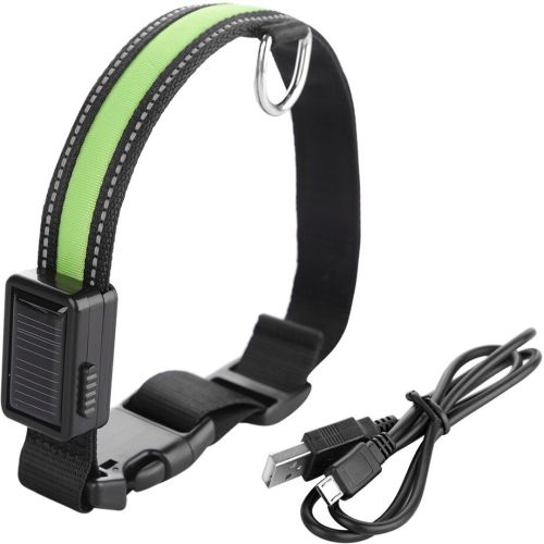 Світиться тканинний нашийник Glow Ring для кішок і собак світлодіодний неоновий з LED підсвічуванням на акумуляторі з USB для домашніх вихованців