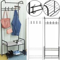 Підлогова вішалка для одягу Corridor Rack 170х35 см пересувна вертикальна стійка для зберігання речей з полицями для взуття, стійка-вішалка в коридор