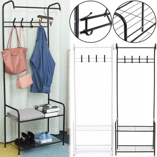 Підлогова вішалка для одягу Corridor Rack 170х35 см пересувна вертикальна стійка для зберігання речей з полицями для взуття, стійка-вішалка в коридор