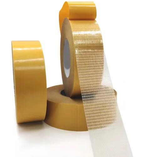 Самоклеюча армована стрічка Double Sided Mesh Tape AND LY-1035 3смх5м двосторонній сітчастий клейкий скотч на тканинній основі 30ммх5м