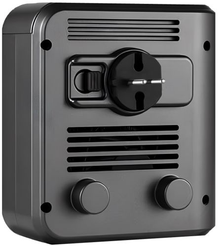 Портативний міні обігрівач в розетку Handy Heater NFJ-08 800W електричний настінний тепловентилятор з дисплеєм і пультом від мережі AND 032 Чорний