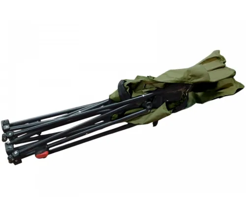Розкладне крісло-шезлонг Lesko DL-274 Green до 120 кг для кемпінгу, 160×55×60 см, складаний туристичний лежак, розкладка у чохлі, зелений, Ranger