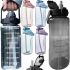 Спортивная бутылка с поилкой для воды Water Bottle Large Gym 2л портативная герметичная бутылка с таймером, соломинкой и ручкой для занятий спортом