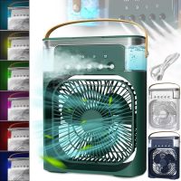 Настільний вентилятор зі зволожувачем Air Cooler Fan CX-39 600 мл кондиціонер з водяним охолодженням повітря, відсіком для льоду і RGB підсвічуванням від USB