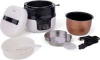 Автомобільна мультиварка Car Electric Rice Cooker M20A 2 л сенсорний мультиповар з підігрівом і таймерів 6 режимів від прикурювача 12V 24V