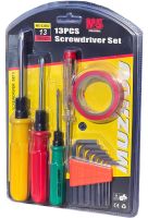 Набор отверток Screwdriver Set MS-23002 13 в 1 ручной комплект инструментов, индикатор напряжения, шестигранный ключ, изоляционная лента AND444