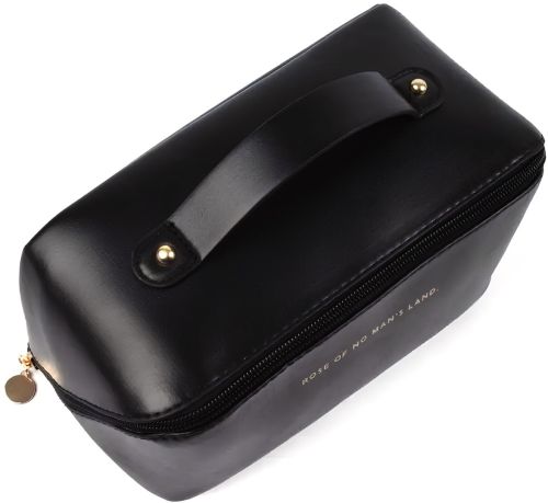 Косметичка органайзер для зберігання косметики Rose of Mon's Land Beauty Box Bag жіноча Дорожня сумка з ручкою, водонепроникна Mons Чорна