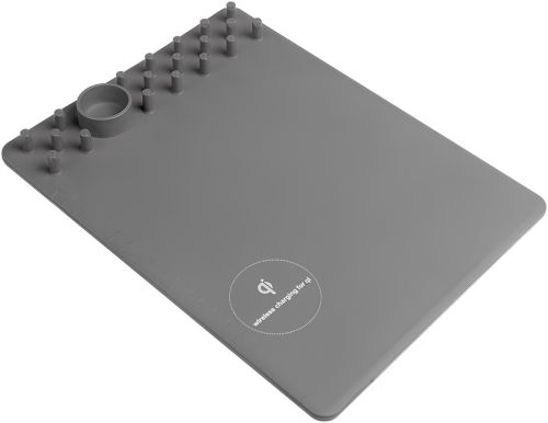 Килимок для миші з бездротовою зарядкою Wireless Charging Mouse Pad RK800 ігрова поверхня Qi для мишки з органайзером для візиток і проводів 