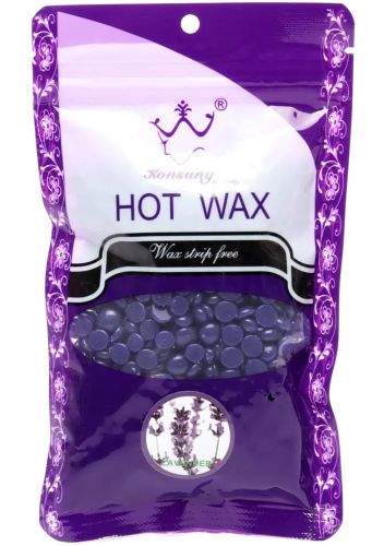Кольоровий віск в гранулах для воскоплава Konsung Hot Wax 300 грам професійний низькотемпературний плівковий віск для депіляції всіх типів шкіри