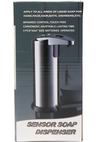 Автоматичний сенсорний дозатор Sensor Soap Dispenser B1168 для рідкого мила, безконтактна мильниця 250 мл диспенсер для антисептика на батарейках