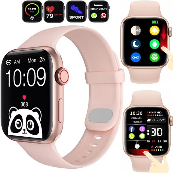 Розумні наручні смарт годинник Smart Watch F21 Pink голосовий виклик, функції фітнесу та здоров'я Bluetooth з бездротовою зарядкою IOS Android рожеві