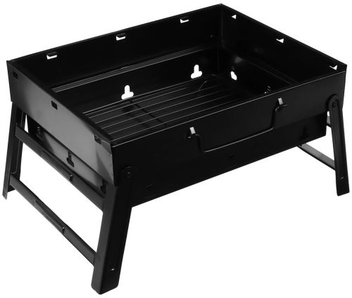 Складаний BBQ гриль 43 см BBQ Grill Portable TL-372 розкладний переносний мангал на деревному вугіллі і дровах, Портативний барбекю валізу з сіткою