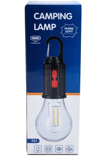 Акумуляторна підвісна кемпінгова лампа Camping Lamp T - 01 підвісний акумуляторний світлодіодний ліхтарик з карабіном для аварійного освітлення USB