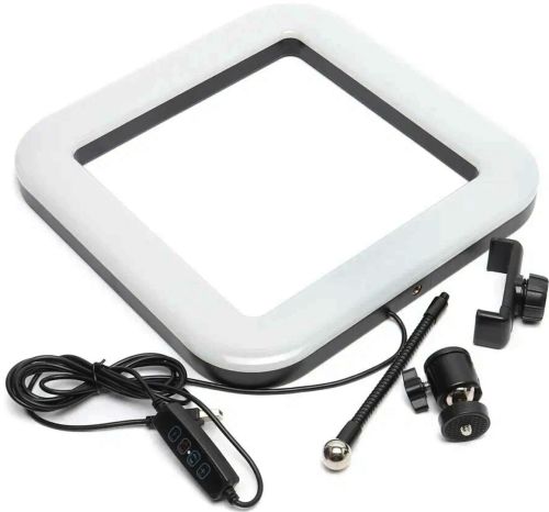 Квадратна кільцева селфи лампа Square Light D35 28 см підлогова світлодіодна LED лампа з тримачем для телефону для фото і відеозйомки USB