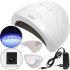 Профессиональная лампа для маникюра и педикюра SUNone Nail Lamp 48W UV LED с таймером White аппарат для сушки гель лака и геля для ногтей Белый