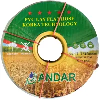 Садовий плоский шланг для крапельного поливу Andar Layflat 25 м 6 Бар магістральний поливальний рукав 1-1/2" для зрошення теплиць, грядок і городу