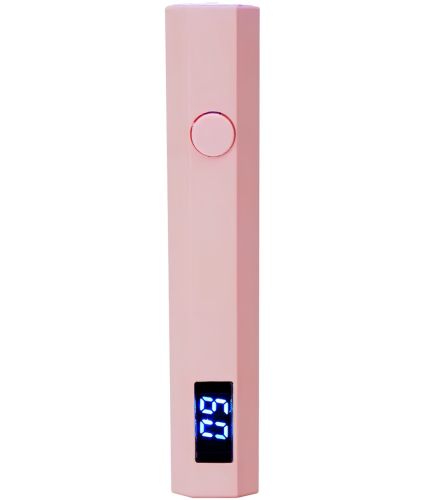 Ультрафіолетова портативна УФ лампа Handheld UV LED Lamp USB 1-44 3W для манікюру, ручна бездротова для сушіння гель лаку на акумуляторі Рожева