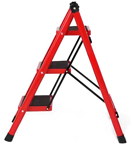 Складна драбина на 3 ступені Mastar 3 Step Ladders до 150 кг розкладна триступенева одностороння сходи з антиковзаючим покриттям 84х40 см