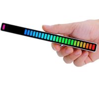 Музыкальный светильник эквалайзер Sound Control Lamp D08-RGB светодиодная звуковая 32 LED лампа с подсветкой под музыку и подставкой от сети USB