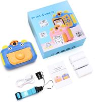 Дитячий фотоапарат з миттєвим друком фото Kids Print Camera Blue цифрова камера Полароїд на акумуляторі для дітей від 6 років 12МП 1080HD Блакитна