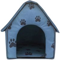 Мягкий домик для собак и кошек Portable Dog House портативная складная будка для домашних животных, раскладное спальное место на флисе для питомцев