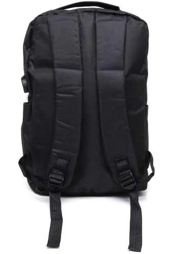 Міський набір сумок 3 в 1 Backpack 9018 рюкзак для ноутбука 15", сумка через плече і гаманець на блискавці з USB портом для навушників 42х33 см Чорний