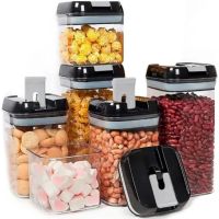 Набір контейнерів для сипучих продуктів Food Storage Container Set 6 ємностей, прозорі контейнери з кришками для зберігання харчових продуктів, круп