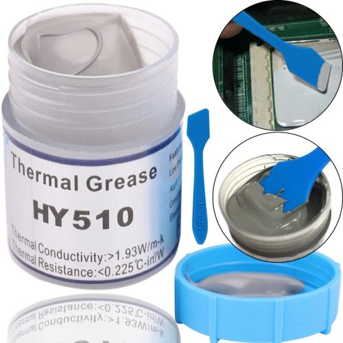 Універсальна силіконова термопаста Thermal Grease HY-510 30г для відеокарти і процесора термопроводная мастило для поліпшення передачі тепла сіра