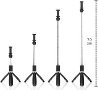 Селфи палка штатив Selfie Stick L01 70 см телескопический трипод для селфи, монопод тренога с держателем для телефона с пультом Bluetooth L-01