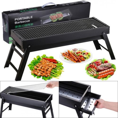 Складной BBQ гриль 60 см Mensory Babale Portable Barbecue Grill TL-603 портативный угольный, дровяной мангал, переносной барбекю с сеткой, 60см