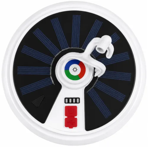 Акумуляторний ліхтар із RGB-стрічкою Camping Light YX-669 — підвісна LED-лампа на сонячній батареї з гірляндою довжиною 10 м та гачком для кемпінгу, USB YX669