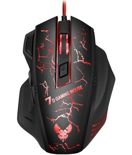 Игровая компьютерная мышь Gaming Mouse X7 проводная оптическая USB геймерская мышка со светодиодной LED подсветкой для ПК компьютера и ноутбука