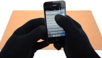 Перчатки для сенсорных экранов iGloves Black, Зимние перчатки с сенсорными пальцами для работы с емкостными экранами, Черные