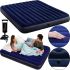 Надувний Одномісний матрац Avenli Flocked Air bed Single 191х99х22см до 150 кг з велюровим покриттям, надувне ліжко на 1 місце з насосом Синій