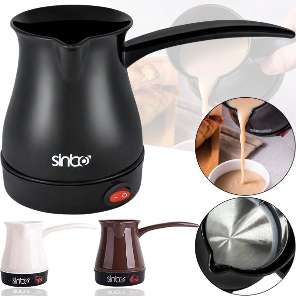Електрична турка Sinbo SCM - 2928 кавоварка для приготування кави 0.3 л 600W, Електротурка для заварювання кави, антипригарна Турка-кавоварка