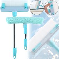 Набір щіток для миття вікон Multipurpose Squeegee силіконовий скребок і щітка з насадкою з мікрофібри для миття дзеркал і скла, комплект з 2 штук