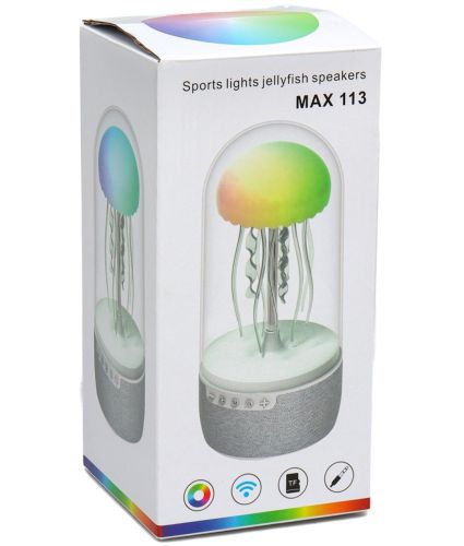 Портативная Bluetooth колонка ночник Медуза Jellyfish Speakers MAX 113 настольный беспроводной блютуз светильник с RGB подсветкой и SD картой от USB