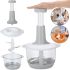 Ручний подрібнювач овочів Food Processor RM-U-A004 2000мл кухонний міні блендер з трьома лезами і контейнером для подрібнення продуктів FPC-01