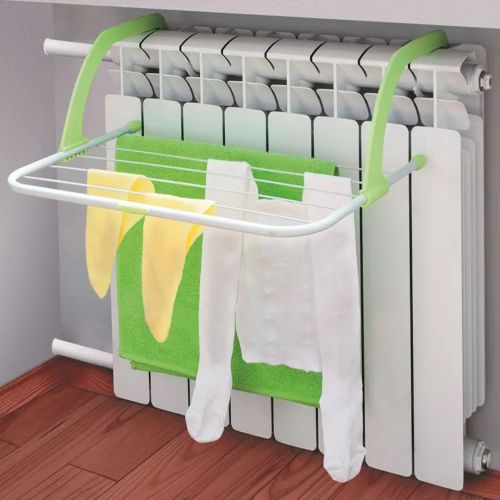Навісна сушарка для білизни Fold Clothes Shelf Зелена, знімна переносна сушка для одягу та взуття, підвісна на батарею, ванну, двері, підвіконня