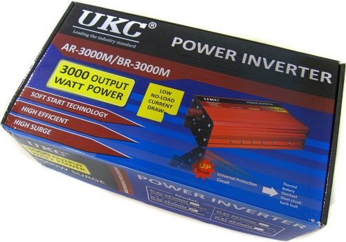 Автомобильный инвертор напряжения UKC AR-3000M 12V-220V 3000W с функцией плавного пуска, авто преобразователь напряжения тока 12В 220В 3000Вт