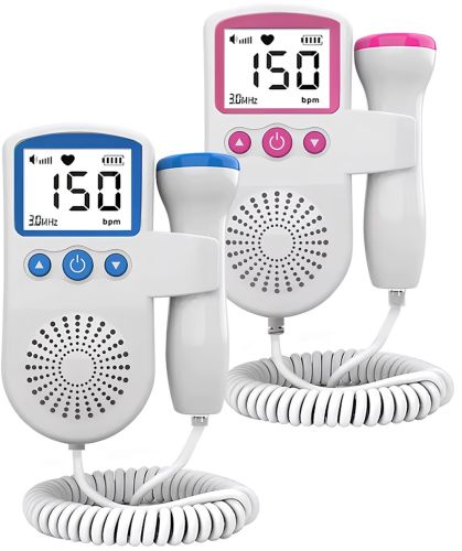 Фетальний ультразвуковий доплер Fetal Doppler JSL-T501 домашній УЗД апарат монітор із підсвічуванням екрана для прослуховування серцевого ритму плода вагітних
