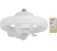 Електричний стельовий вентилятор із LED-лампою Fan Light CHP-008 2835 2-в-1 у патроні E27 з пультом дистанційного керування, RGB-люстра з вентилятором
