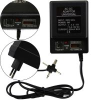 Універсальний блок живлення Ran-Teng RT - 308 9W з регулятором напруги 1.5-12V 500mA, Адаптер з 4 роз'ємами і перемикачем полярності Чорний