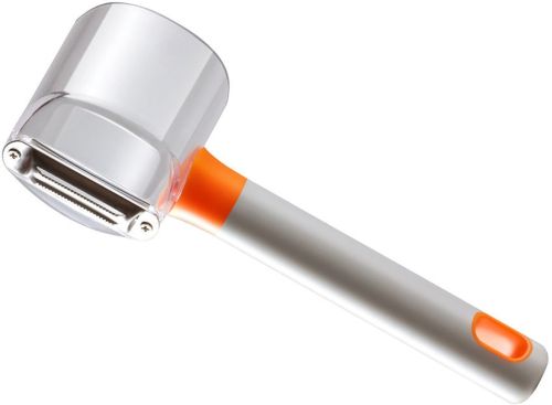 Кухонная овощечистка для удаления кожицы Store Fruit Peeler ручная вертикальная машинка для чистки кожуры овощей и фруктов с контейнером для очисток